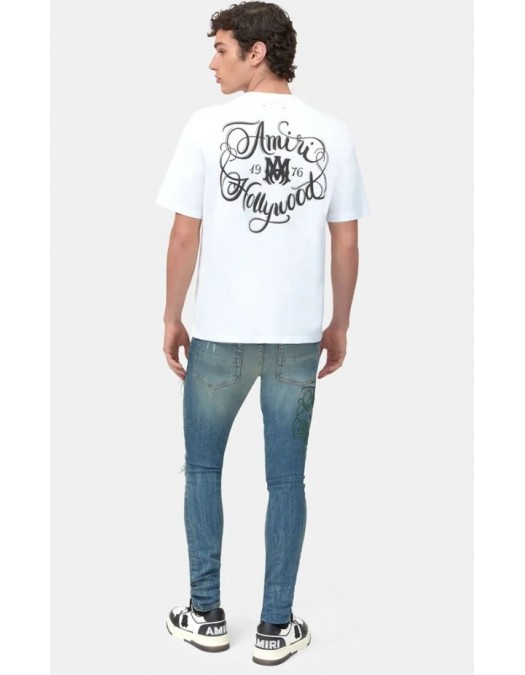 Tricou AMIRI, Amiri Black Short Sleeve T-Shirt, Alb - AMTOJR1009100