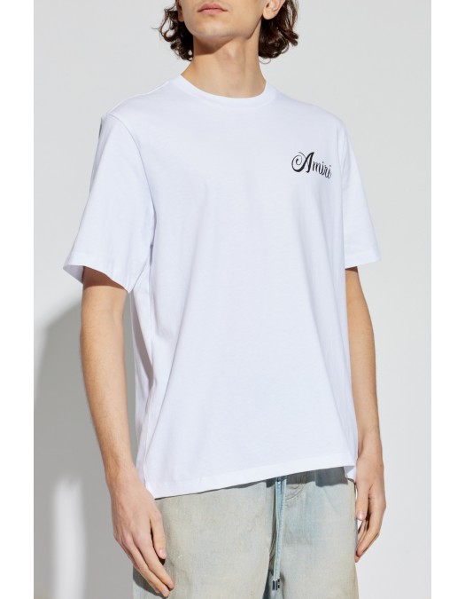 Tricou AMIRI, Cotton Amiri T-shirt with logo, Alb - AMTOJR1010100