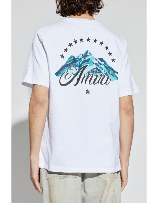 Tricou AMIRI, Cotton Amiri T-shirt with logo, Alb - AMTOJR1010100