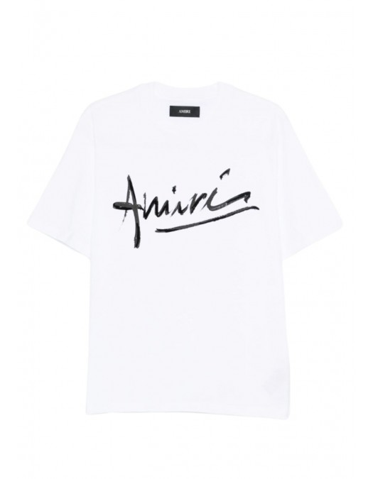 Tricou AMIRI, Cotton logo Tee, White - AMTOJR1020100