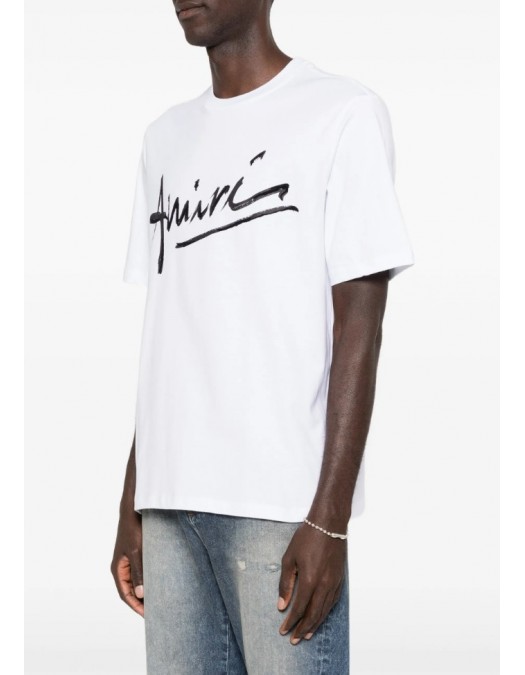 Tricou AMIRI, Cotton logo Tee, White - AMTOJR1020100