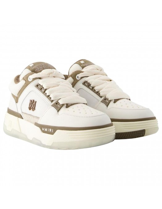Sneakers AMIRI, MA-1, Brown Details, White - AWFOSR1012WHITEBROWN