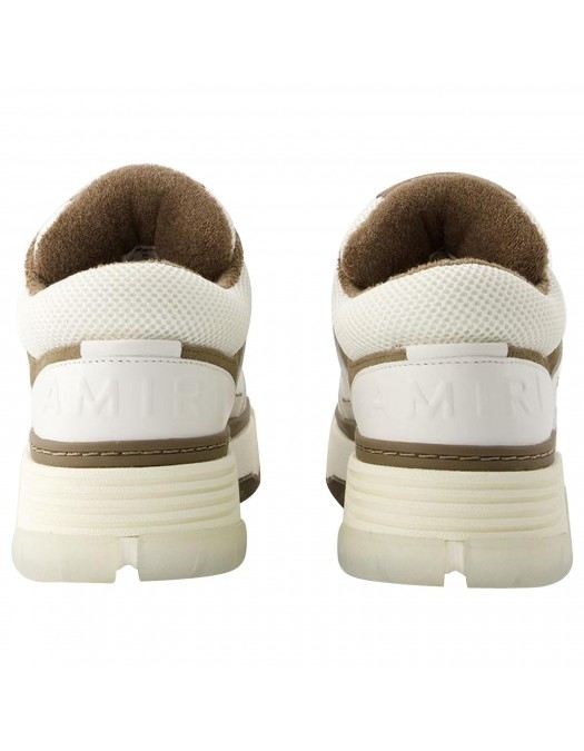 Sneakers AMIRI, MA-1, Brown Details, White - AWFOSR1012WHITEBROWN
