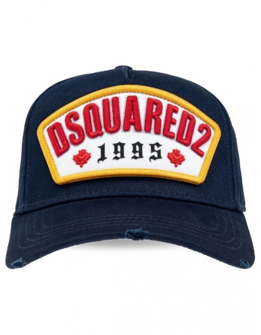 Sapca DSQUARED2, Baseball Cap, Navy Blue, Logo Insert - BCM081905C000013073