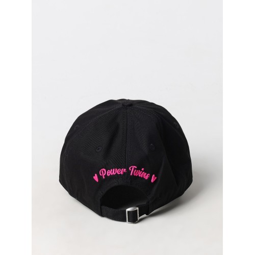 Sapca DSQUARED2, Cotton, Power Twins Pink insert, Negru