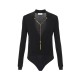 Bluza ELISABETTA FRANCHI, knit bodysuit with chain, Negru - BK75B56E2110