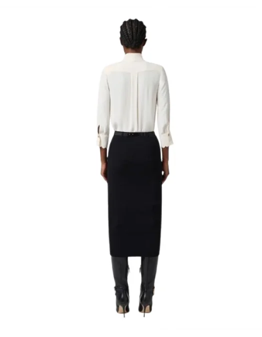 Bluza ELISABETTA FRANCHI, Blouse with sash belt - CA08956E2DZ9