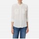Camasa ELISABETTA FRANCHI, in viscose Georgette fabric, Alb - CA12256E2360
