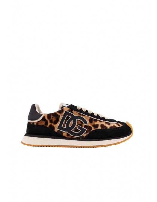 Sneakers DOLCE & GABBANA, Suede sneakers with animal print - CK2288A6B1189738