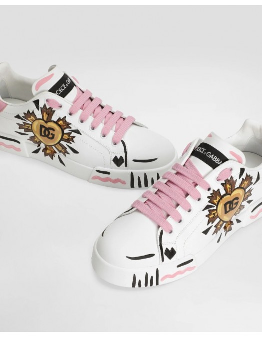 Sneakers DOLCE & GABBANA, portofino light strobel base, Alb - CK2398A02598I832