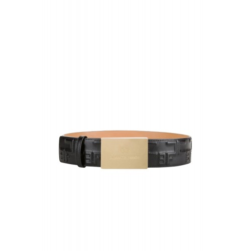 Curea ELISABETTA FRANCHI, Bold Monogram Belt, Negru