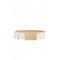 Curea ELISABETTA FRANCHI, Bold Monogram Belt, Alb