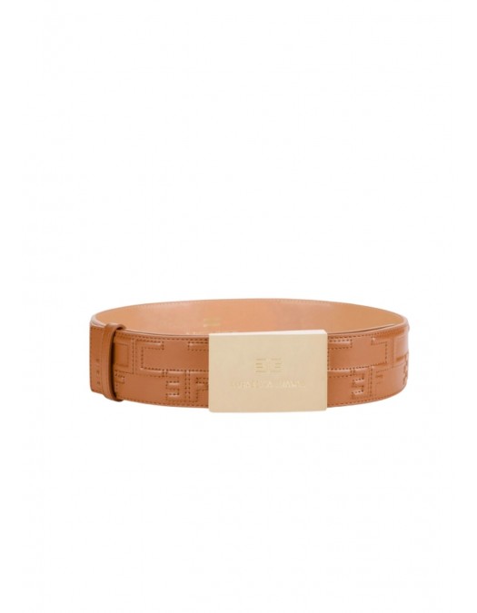 Curea ELISABETTA FRANCHI, Bold Monogram Belt, Maro - CTC0325EC600