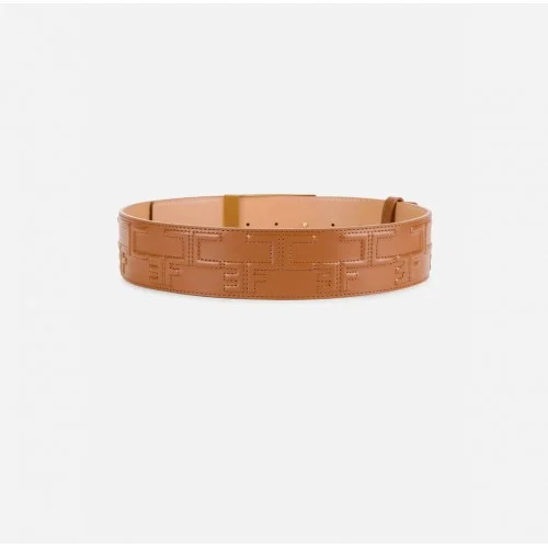Curea ELISABETTA FRANCHI, Bold Monogram Belt, Maro