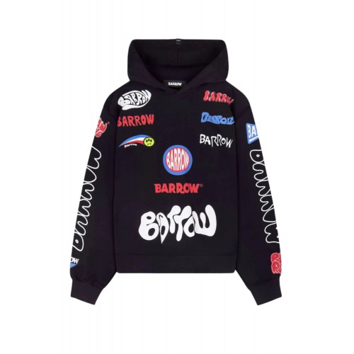 Hanorac BARROW, Logo Text Print, Black