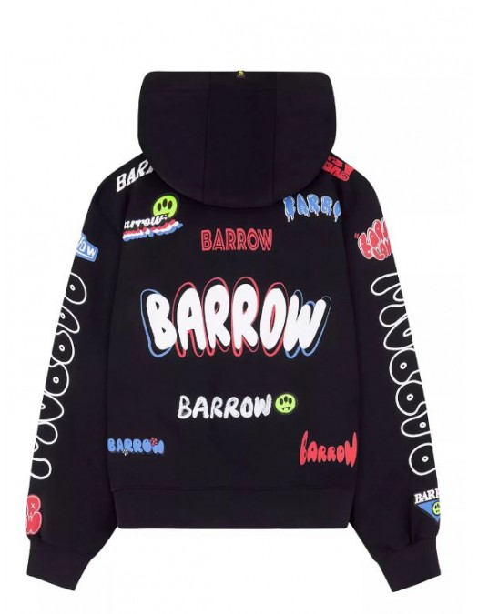 Hanorac BARROW, Logo Text Print, Black - F4BWUAHS044110