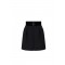 Fusta ELISABETTA FRANCHI, Slim fit skirt in double-layer, Black