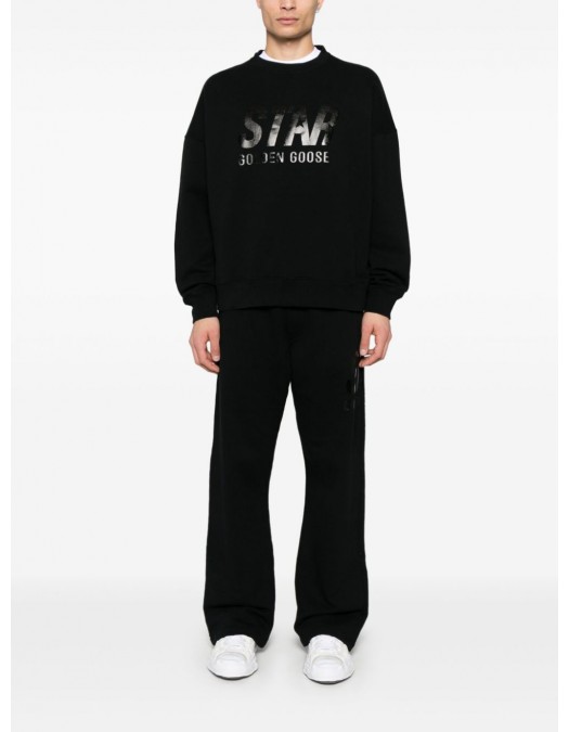 Hanorac GOLDEN GOOSE ,Boxy logo, Black - GUP01992P00180390100