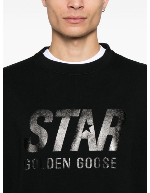 Hanorac GOLDEN GOOSE ,Boxy logo, Black - GUP01992P00180390100