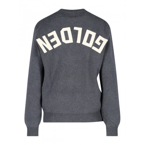 Pulover GOLDEN GOOSE, Back maxi logo ,Grey