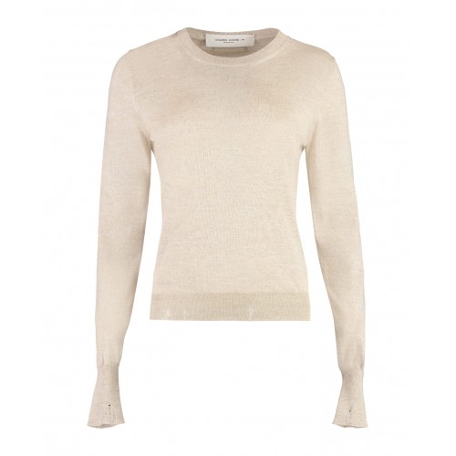 Bluza GOLDEN GOOSE, Crew-neck Wool,Beige Bluza GOLDEN GOOSE, Crew-neck Wool,Beige