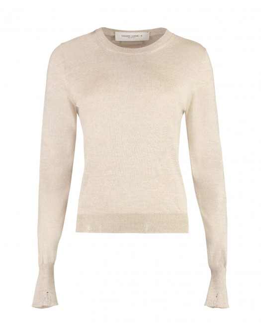 Bluza GOLDEN GOOSE, Crew-neck Wool,Beige - GWP00952P00066555150