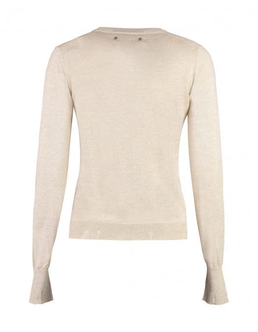 Bluza GOLDEN GOOSE, Crew-neck Wool,Beige - GWP00952P00066555150