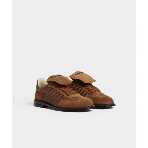 Pantofi DSQUARED2, Boxer Derby, Piele, Maro