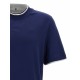 Tricou BRUNELLO CUCINELLI, Contrast Trim, Navy blue - M0B137427CMD03