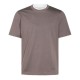 Tricou BRUNELLO CUCINELLI,Beige cotton T-shirt with contrast trims - M0B137427CZM82 Tricou BRUNELLO CUCINELLI,Beige cotton T-shirt with contrast trims - M0B137427CZM82