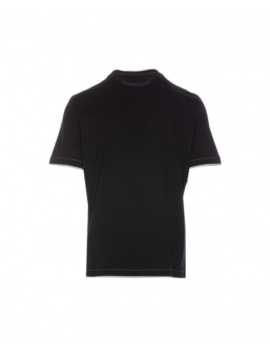 Tricou BRUNELLO CUCINELLI, Layered T-Shirt, Black - M0B137451GCQJ21