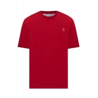 Tricou BRUNELLO CUCINELLI, Classic Design, Rosu - M0B138440CHX09