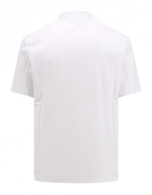 Tricou BRUNELLO CUCINELLI, Classic Design, Grey Logo, White - M0B138440CK640