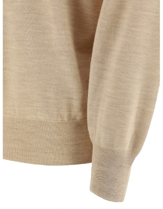 Pulover BRUNELLO CUCINELLI, Cream wool and cashmere cardigan - M2400106CKL02