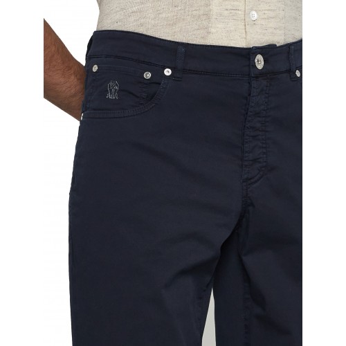 Blugi BRUNELLO CUCINELLI, Trousers Blue, Navy Blue