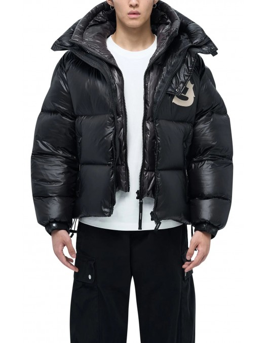 Geaca ALPHASTYLE, Kudu Double Hood Down Jacket, Negru - MAFP3035BLK