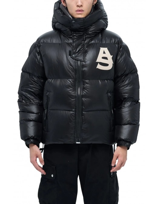 Geaca ALPHASTYLE, Kudu Double Hood Down Jacket, Negru - MAFP3035BLK