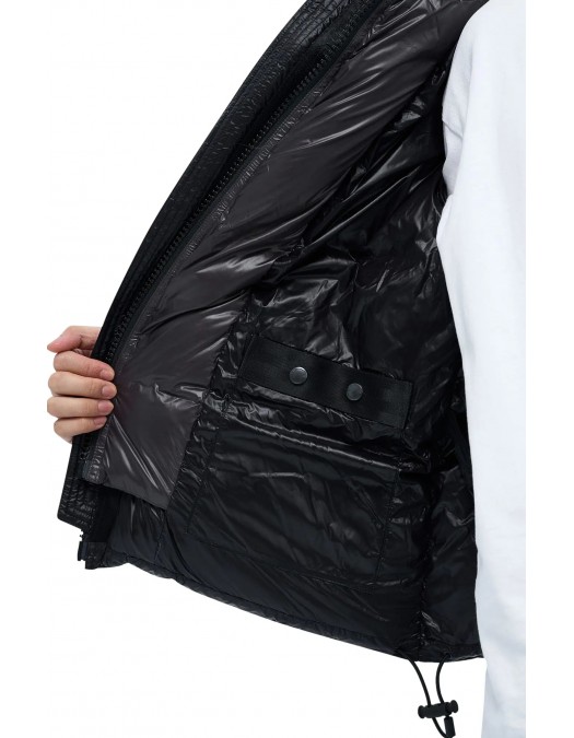 Geaca ALPHASTYLE, Kudu Double Hood Down Jacket, Negru - MAFP3035BLK