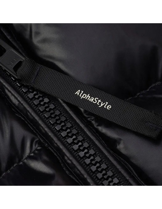 Geaca ALPHASTYLE, Kudu Double Hood Down Jacket, Negru - MAFP3035BLK