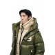 Geaca ALPHASTYLE, Kudu Double Hood Down Jacket, Verde - MAFP3035DOL