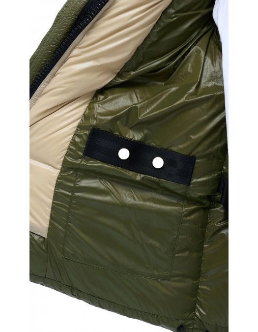 Geaca ALPHASTYLE, Kudu Double Hood Down Jacket, Verde - MAFP3035DOL