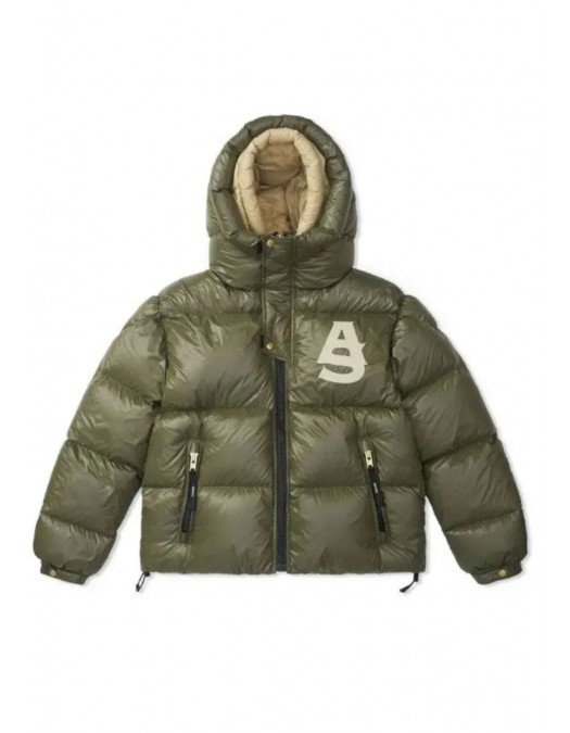 Geaca ALPHASTYLE, Kudu Double Hood Down Jacket, Verde - MAFP3035DOL
