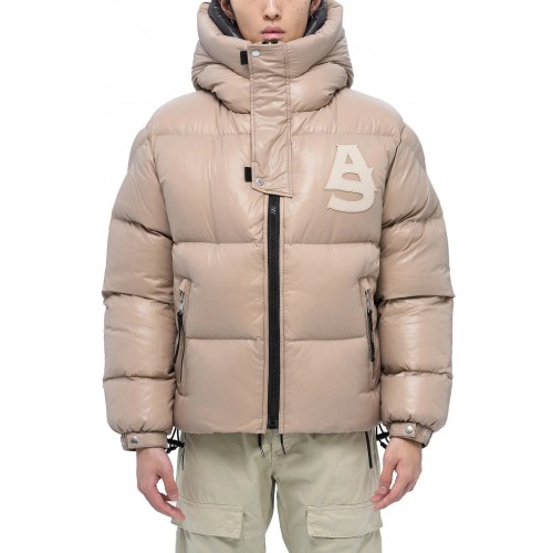 Geaca ALPHASTYLE, Kudu Double Hood Down Jacket, Crem