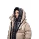 Geaca ALPHASTYLE, Kudu Double Hood Down Jacket, Crem - MAFP3035KHA