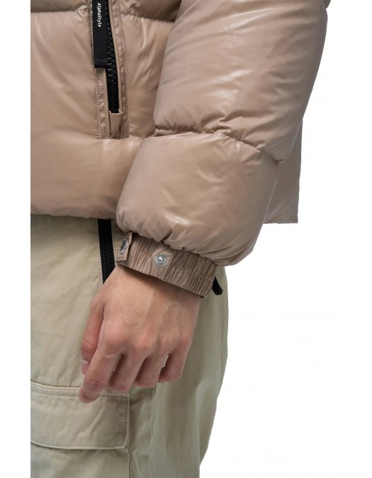 Geaca ALPHASTYLE, Kudu Double Hood Down Jacket, Crem - MAFP3035KHA