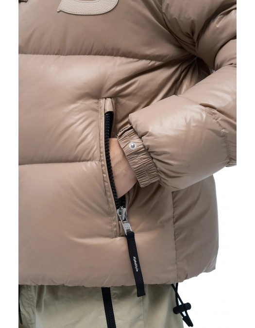 Geaca ALPHASTYLE, Kudu Double Hood Down Jacket, Crem - MAFP3035KHA