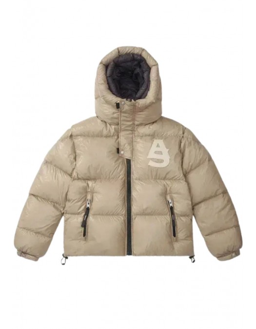 Geaca ALPHASTYLE, Kudu Double Hood Down Jacket, Crem - MAFP3035KHA