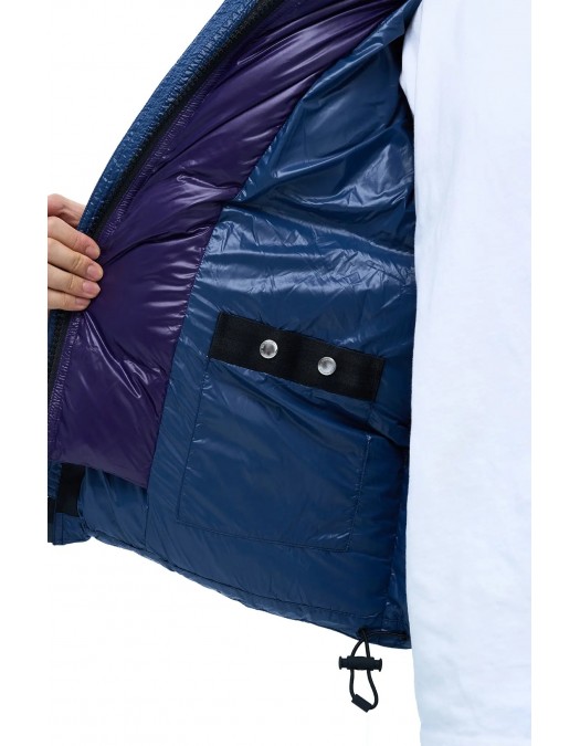 Geaca ALPHASTYLE, Kudu Double Hood Down Jacket, Albastru - MAFP3035NVY