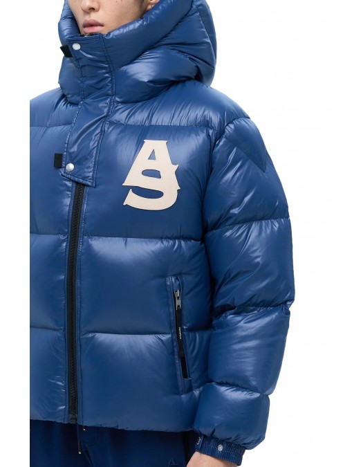 Geaca ALPHASTYLE, Kudu Double Hood Down Jacket, Albastru - MAFP3035NVY