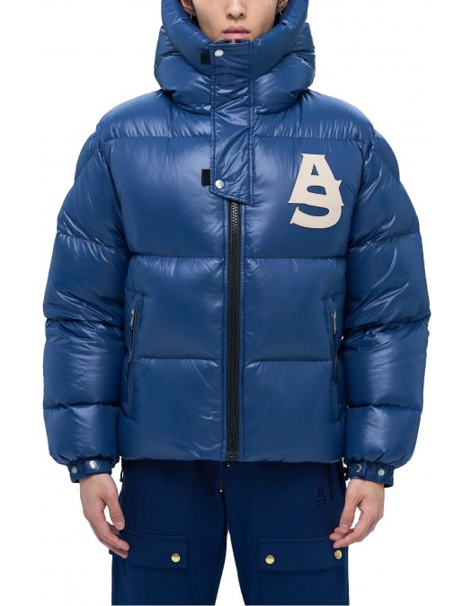 Geaca ALPHASTYLE, Kudu Double Hood Down Jacket, Albastru - MAFP3035NVY